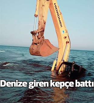 Denize Giren Kepçe Battı