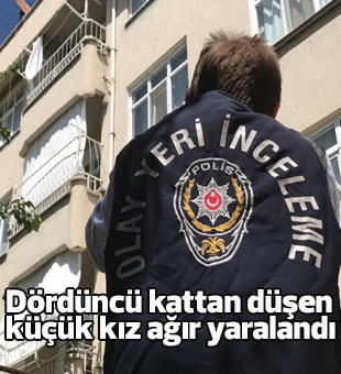 Dördüncü Kattan Düşen Küçük Kız Ağır Yaralandı