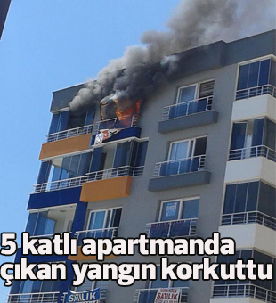 5 Katlı Apartmanda Çıkan Yangın Korkuttu