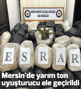 Mersinde Yarım Ton Uyuşturucu Ele Geçirildi