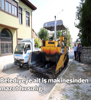 Belediyeye Ait İş Makinesinden Mazot Hırsızlığı