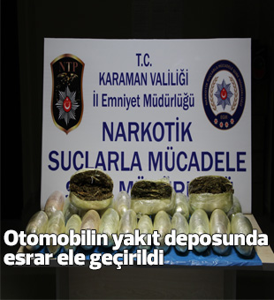 Otomobilin Yakıt Deposunda Esrar Ele Geçirildi