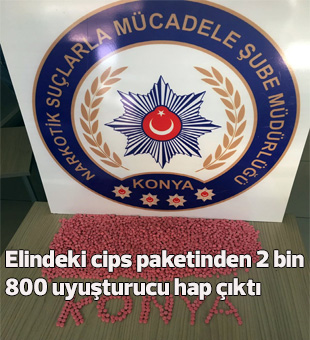 Elindeki Cips Paketinden 2 Bin 800 Uyuşturucu Hap Çıktı