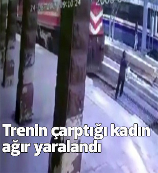 Trenin Çarptığı Kadın Ağır Yaralandı