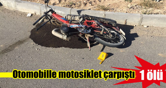 Karamanda Otomobille Motosiklet Çarpıştı: 1 Ölü