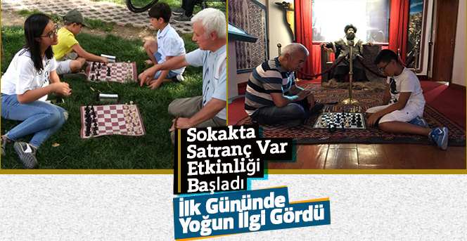 Karaman'da ‘Sokakta Satranç Var’ Projesine Yoğun İlgi