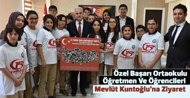 Özel Başarı Ortaokulu öğrenciler'inden Kuntoğlu'na ziyaret