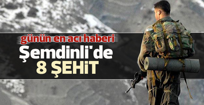 Şemdinli'de 8 şehit