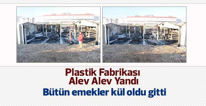 Fabrikadan geriye enkaz yığını kaldı