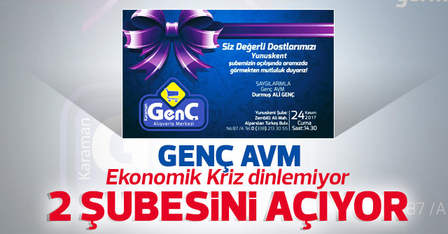 GENÇ AVM 2 Şubesini Açıyor