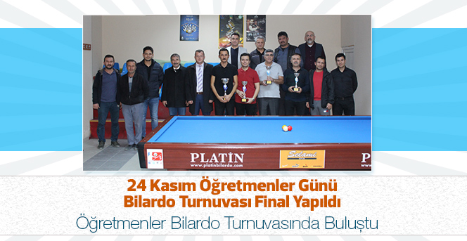 Öğretmenler Günü Bilardo Turnuvası Sona Erdi