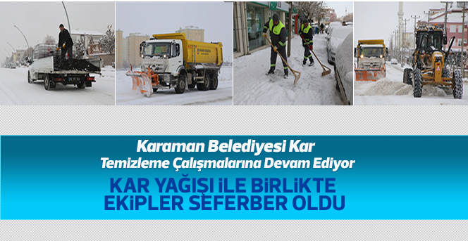 Kar Yağışı İle Birlikte Ekipler Seferber Oldu