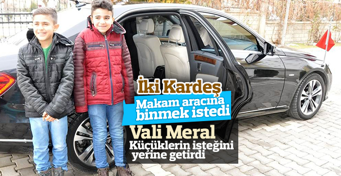 Vali Meral, çocukların isteğini kırmadı