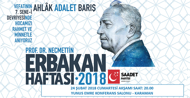 Saadet Partisi Merhum Prof. Dr. Necmettin Erbakan’ı anacak.