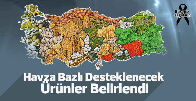 Havza Bazlı Desteklenecek Ürünler Belirlendi