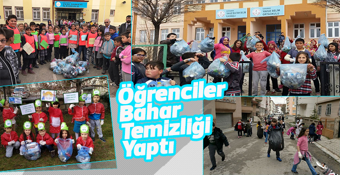 Karaman’da Öğrenciler Bahar Temizliği Yaptı