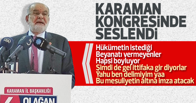 Temel Karamollaoğlu Karamanda konuştu