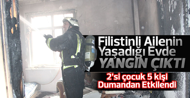 Filistinli ailenin kaldığı evde yangın çıktı