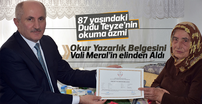 87 yaşındaki Dudu Teyze’nin okuma azmi