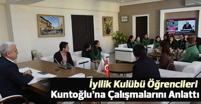 İyilik Kulübü Öğrencileri Kuntoğlu’na Çalışmalarını Anlattı