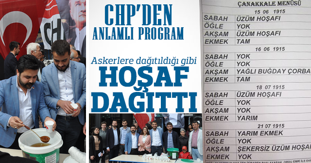 CHP Vatandaşlara Hoşaf dağıttı