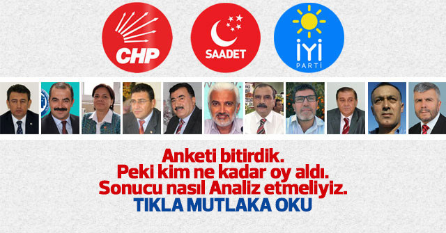 Muhalefet İttifakının Anketi sonuçlandı