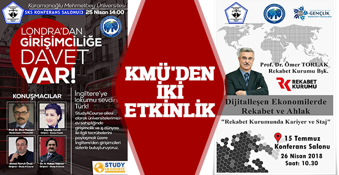 KMÜ'den İki Etkinlik