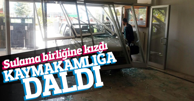 Sulama birliğine kızdı Kaymakamlığa daldı