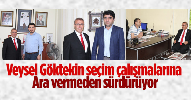 Veysel Göktekin seçim çalışmalarını ara vermeden sürdürüyor