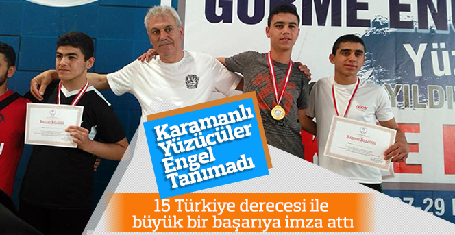 Karamanlı Yüzücüler Engel Tanımadı