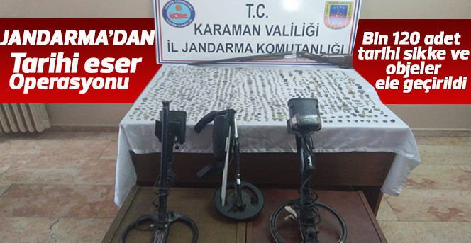 Karaman'da tarihi eser operasyonu