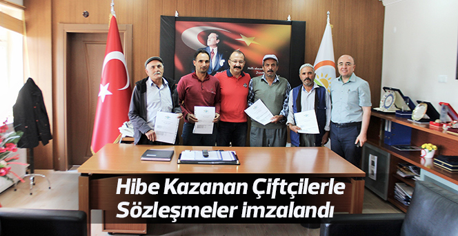 Hibe Kazanan Çiftçilerle  Sözleşmeler imzalandı