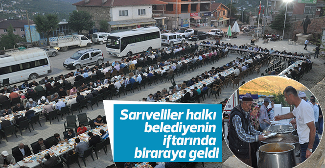 Sarıveliler halkı belediyenin iftarında biraraya geldi