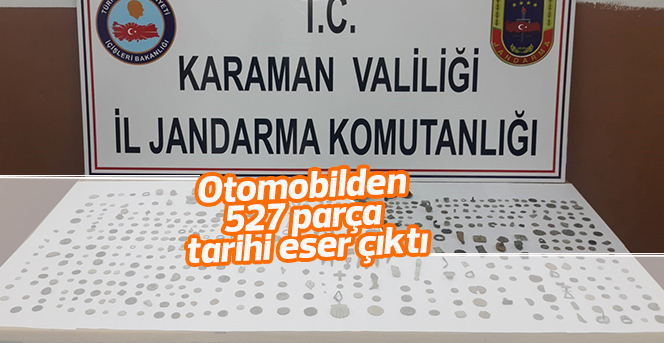 Otomobilden 527 parça tarihi eser çıktı