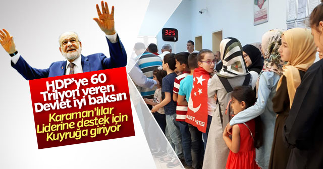 Karamanlılar Karamollaoğlu’na bağış için kuyruğa girdi.