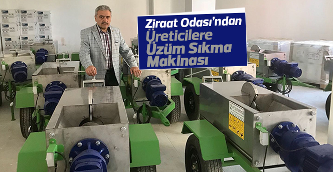 Ziraat Odası’ndan üreticilere üzüm sıkma makinası