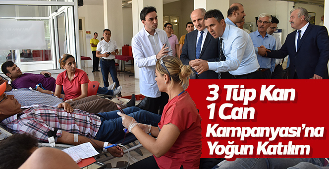 3 Tüp Kan 1 Can Kampanyası’na Yoğun Katılım