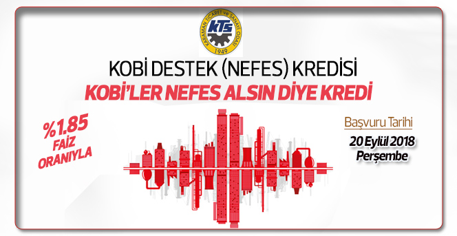 KOBİ Destek (Nefes) Kredisi için başvurular 20 Eylül’de başlıyor