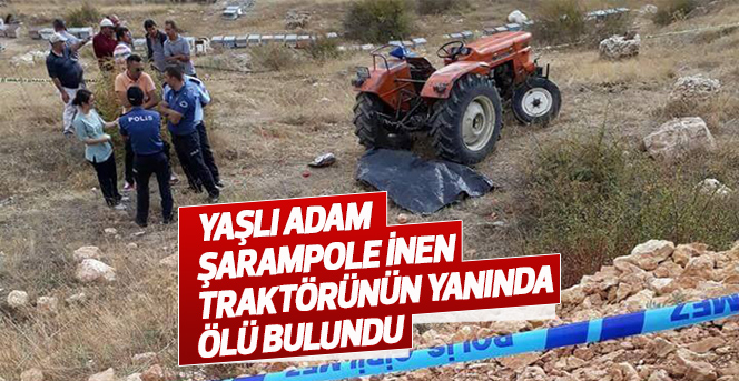 Yaşlı adam şarampole inen traktörünün yanında ölü bulundu