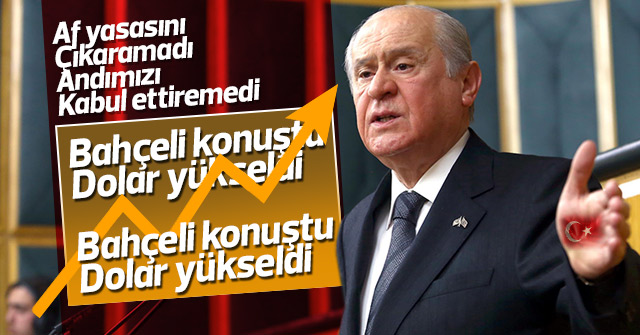 Bahçeli konuştu Dolar yükseldi