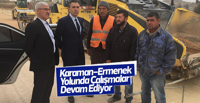 Karaman-Ermenek Yolunda Çalışmalar Devam Ediyor