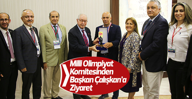 Milli Olimpiyat Komitesinden Başkan Çalışkan’a Ziyaret