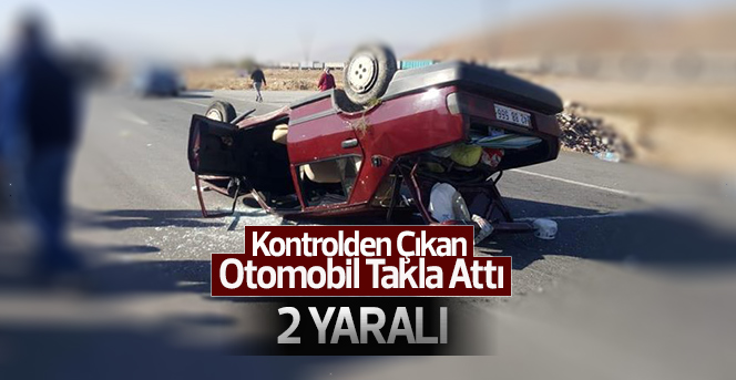 Karaman'da otomobil takla attı: 2 yaralı