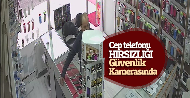 Karaman'da cep telefonu hırsızlığı güvenlik kamerasında