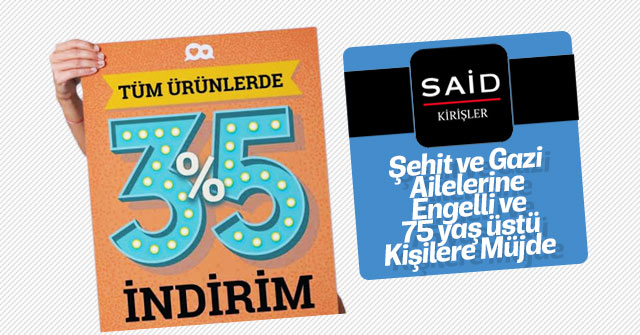 Kirişler Konfeksiyon'dan yüzde 35 indirim