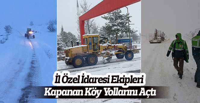 Kapanan köy yolları açıldı