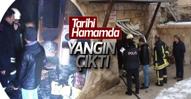 Tarihi hamamda Yangın Çıktı