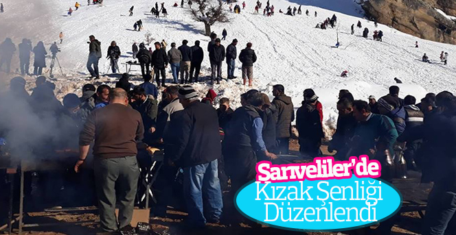 Sarıveliler’de kızak şenliği düzenlendi