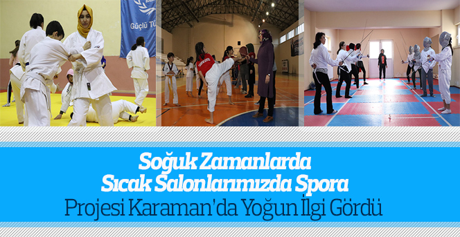 Sıcak salonlarda spor Projesi yoğun İlgi gördü