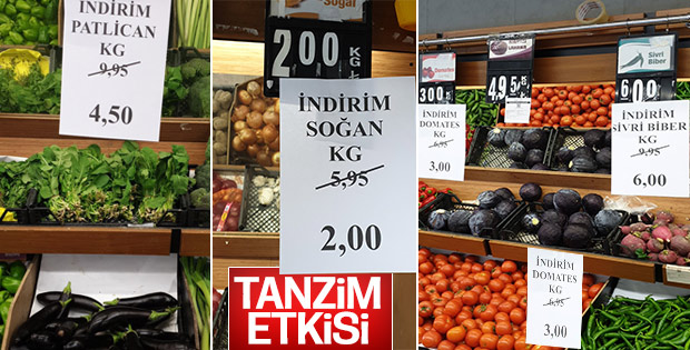 Tanzim sonrası marketler de fiyat düşürdü